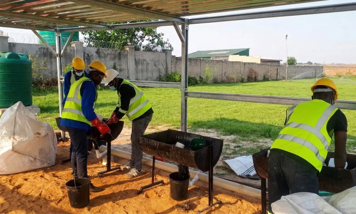 WasteMate team in PPE at waste processing facility